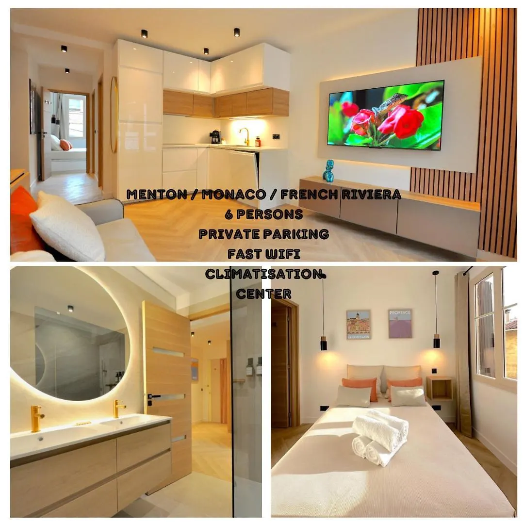 Monaco # Menton - 6 Persons - 2 Bedrooms - Full Renovated - Private Parking - Hypercenter - Clim - Beach And Sun